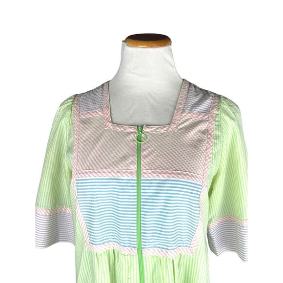 Go Softly Patio Petite Small S Striped Short Sleeve Maxi Dress Lounge Flowy S - Picture 2 of 7